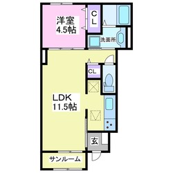 アウラ茂原　桜の物件間取画像